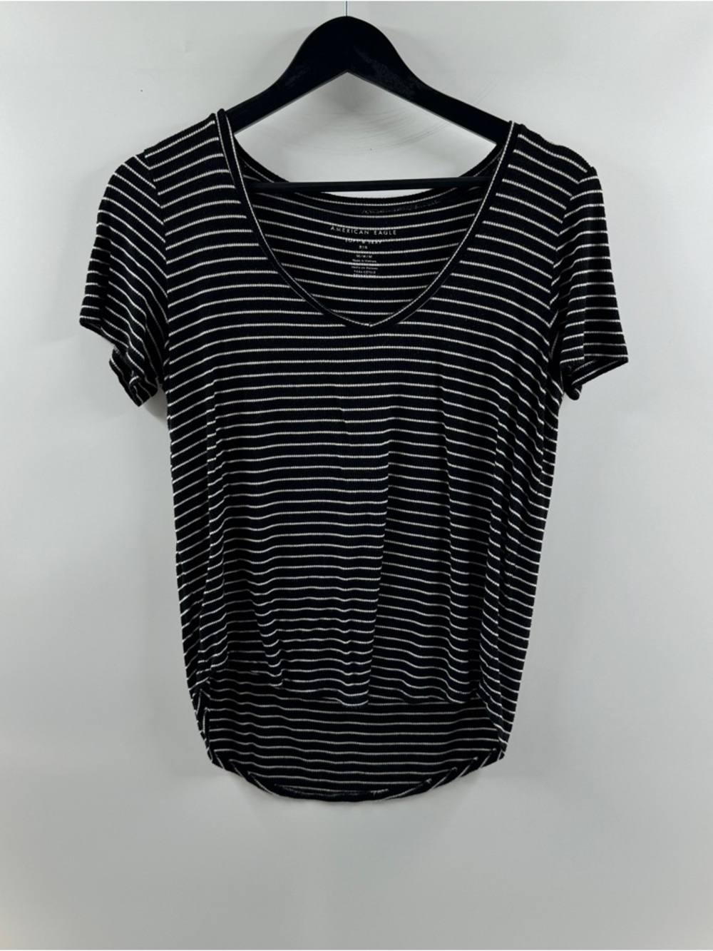 American Eagle Soft & Sexy Ribbed Striped Scoop Neck Top – Women’s Medium